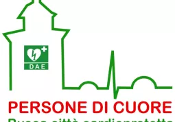 Il logo del progetto Persone di cuore - Busca città cardioprotetta che il Comune intende realizzare con la Cri e il contributo dei privati